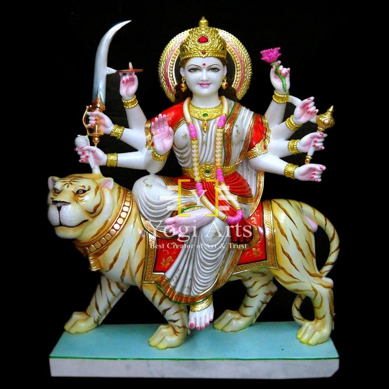 Marble Durga Mata Statue